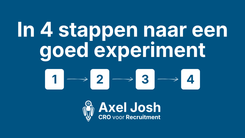In 4 stappen naar een goed experiment
