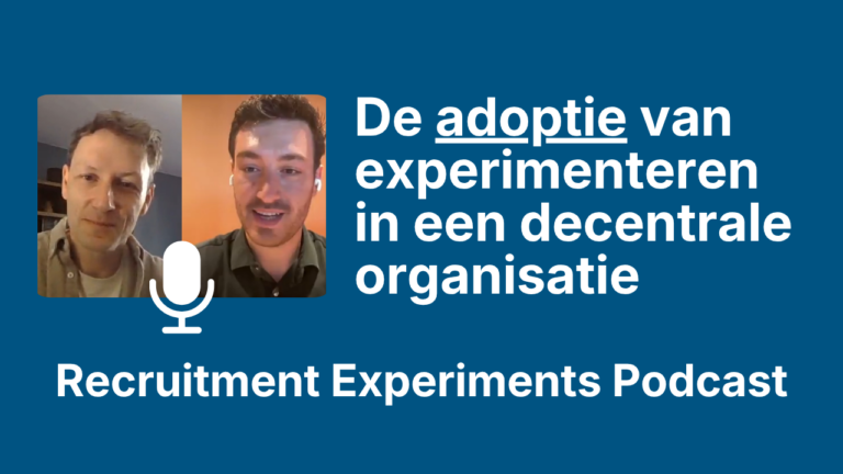 De adoptie van experimenteren in een decentrale organisatie
