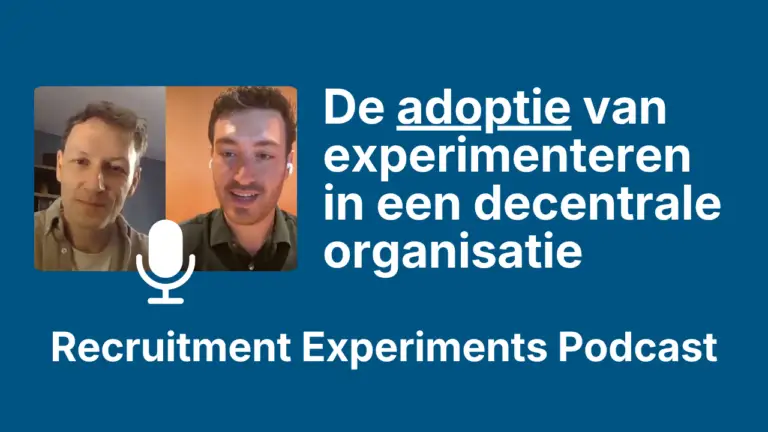 De adoptie van experimenteren in een decentrale organisatie