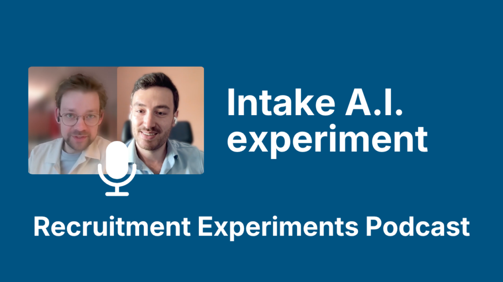 Experimenteren met een eigen A.I. intake applicatie