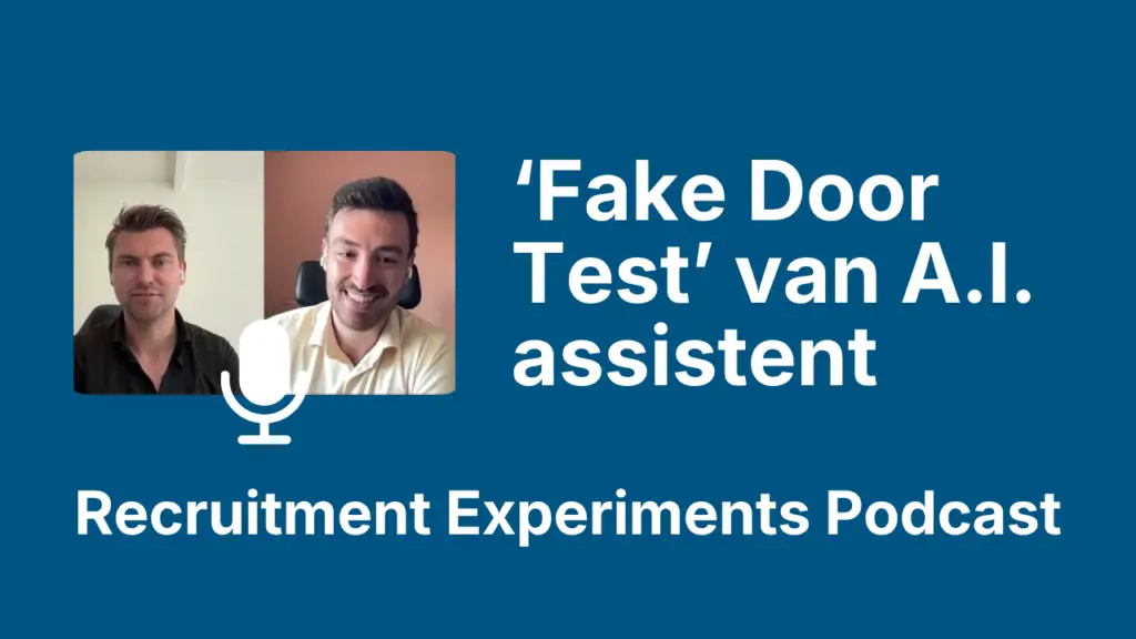 Fake door test met A.I. assistent