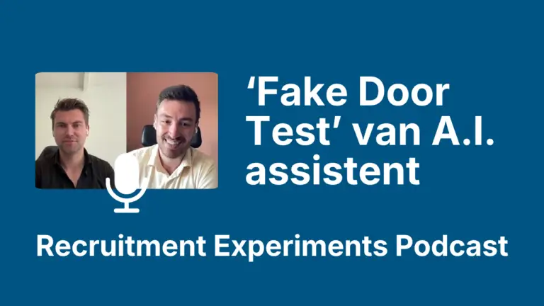 Fake door test met A.I. assistent