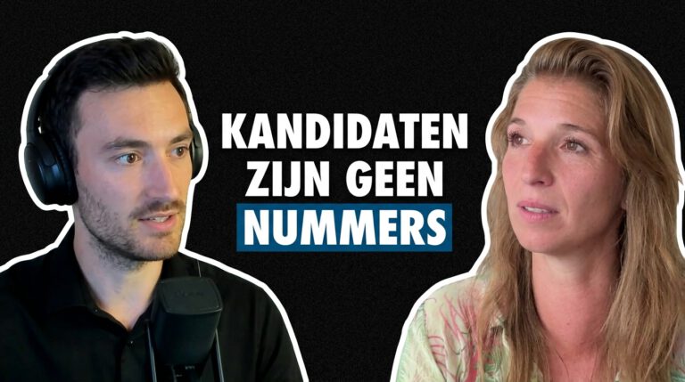 Jenna en Axel tijdens de Recruitment Experiments Podcast
